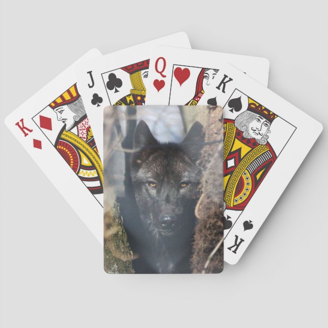 Jeu De Cartes Cartes de jeu du loup noir (dos)