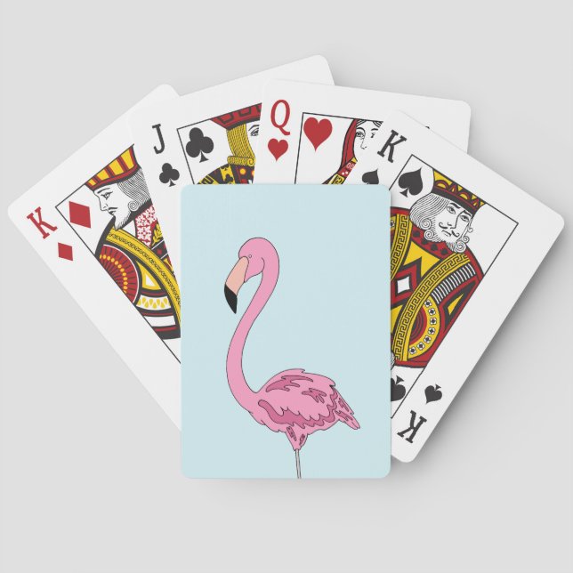 Jeu De Cartes Cartes de jeu en Flamant rose rose (dos)
