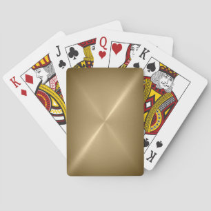 Jeu De Cartes Cartes de jeu en métal or brossé
