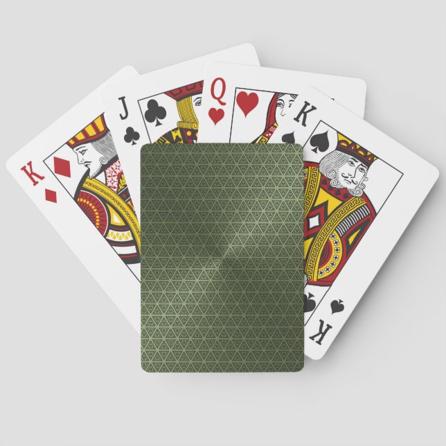 Jeu De Cartes Cartes de jeu en métal vert (dos)