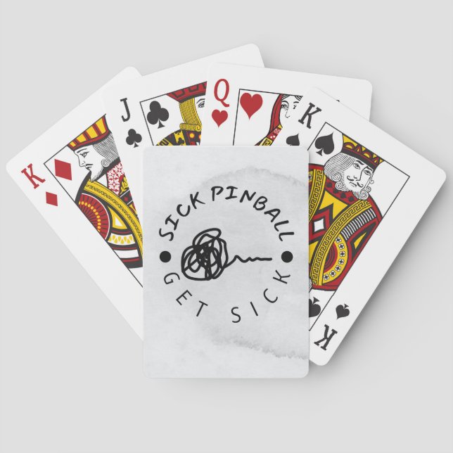 Jeu De Cartes Cartes De Jeu En Pinball Malade (dos)