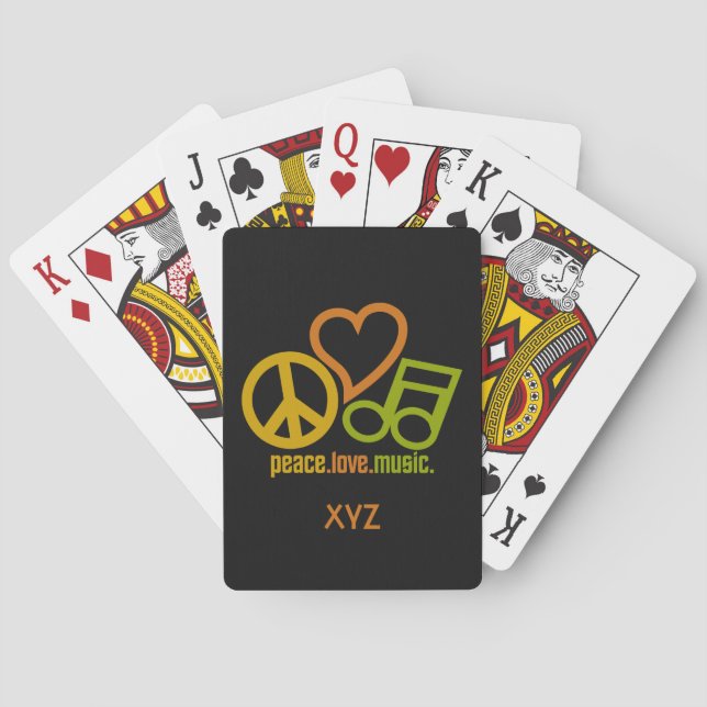 Jeu De Cartes Cartes de jeu faites sur commande de musique (dos)