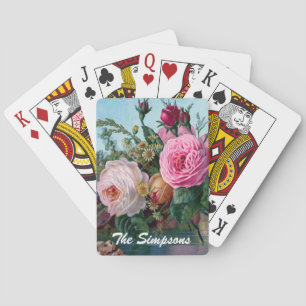 Jeu De Cartes Cartes de jeu faites sur commande de roses