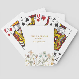Jeu De Cartes Cartes de Jeu Floral Classique
