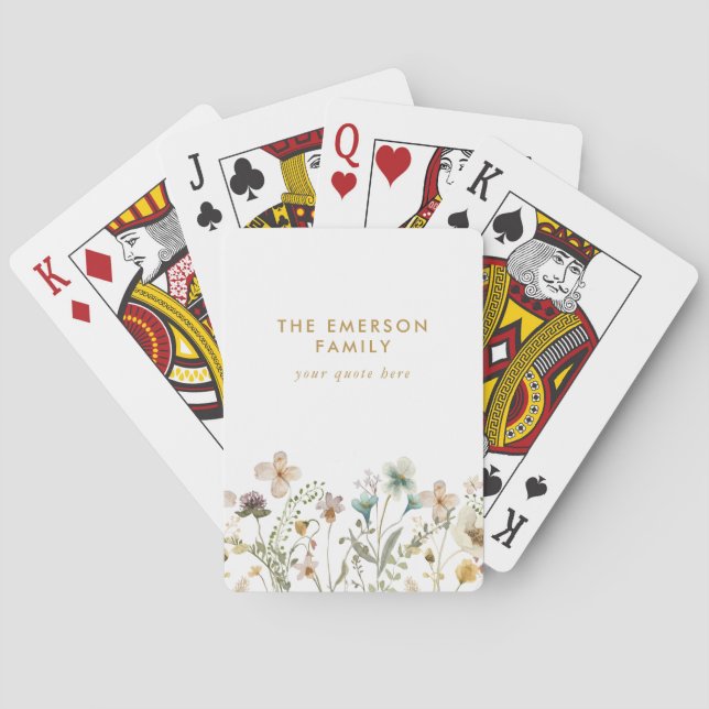 Jeu De Cartes Cartes de Jeu Floral Classique (dos)