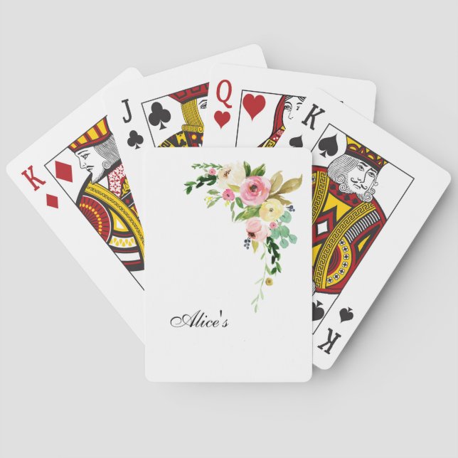 Jeu De Cartes Cartes de Jeu Floral Classique (dos)