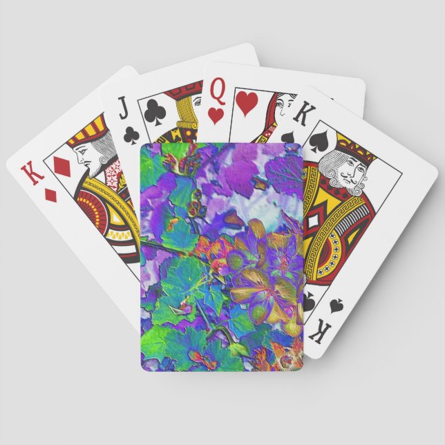 Jeu De Cartes Cartes de jeu florales (dos)