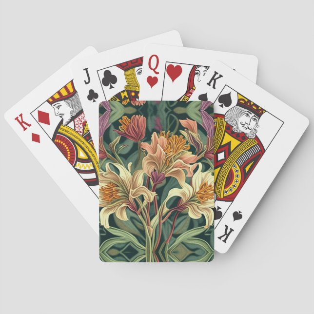 Jeu De Cartes Cartes de jeu florales (dos)