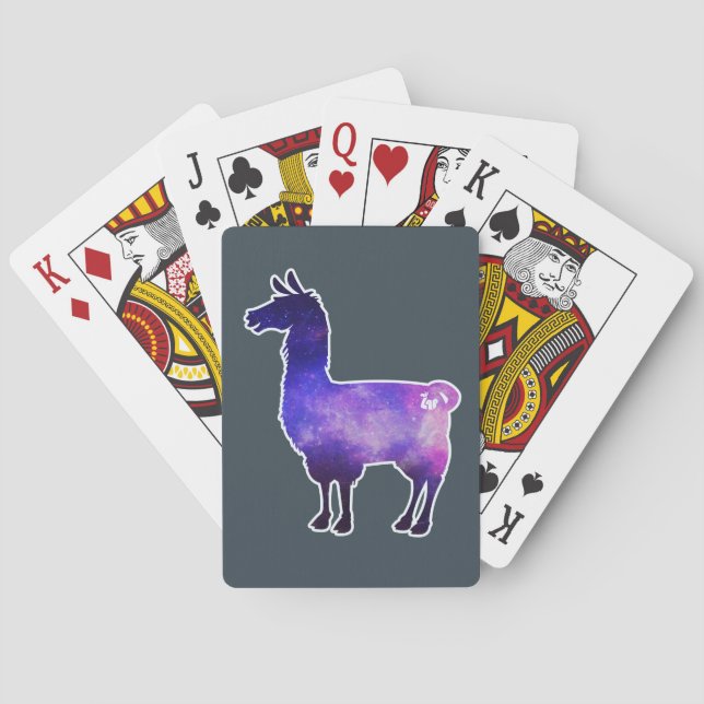 Jeu De Cartes Cartes de jeu galactiques de lama (dos)