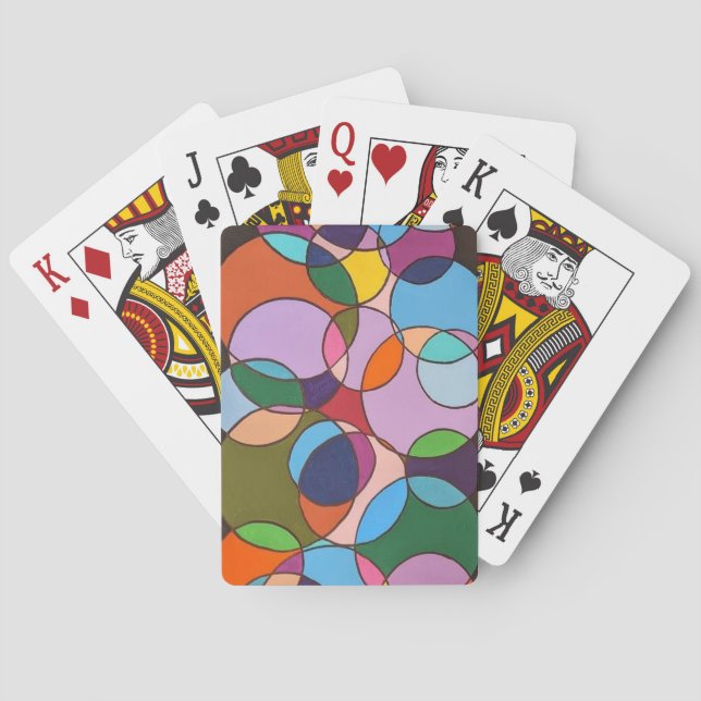 Jeu De Cartes Cartes de jeu géométrique Abstraites colorées (dos)