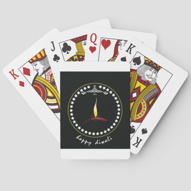 Jeu De Cartes Cartes de jeu heureuses de Diwali (dos)