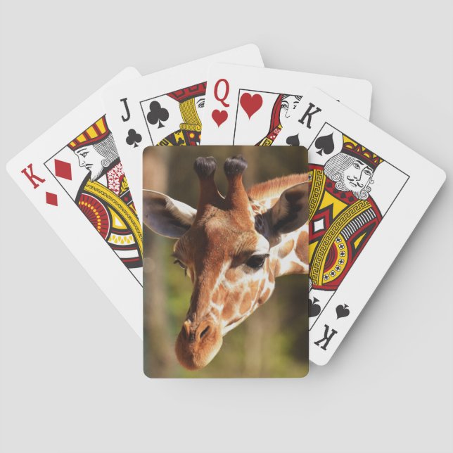 Jeu De Cartes Cartes de jeu heureuses de girafe (dos)