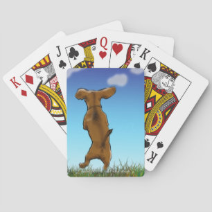 Jeu De Cartes Cartes de jeu heureuses de teckel