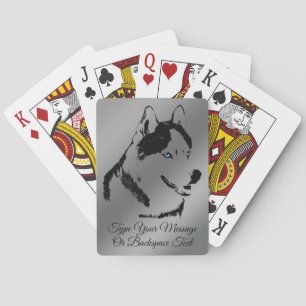 Jeu De Cartes Cartes de jeu Husky Personnalisées Cartes de chien