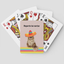 Cartes de jeu mexicaines de chat