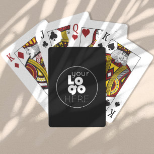 Jeu De Cartes Cartes de Jeu Noir Set pour White Business Logo