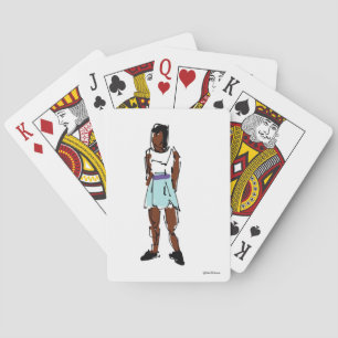 Jeu De Cartes Cartes de jeu noires de fille