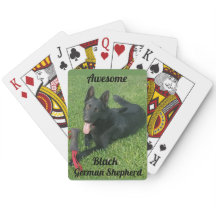 Cartes de jeu noires impressionnantes de berger