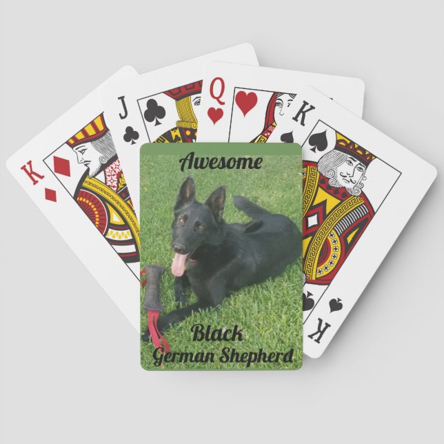 Jeu De Cartes Cartes de jeu noires impressionnantes de berger (dos)