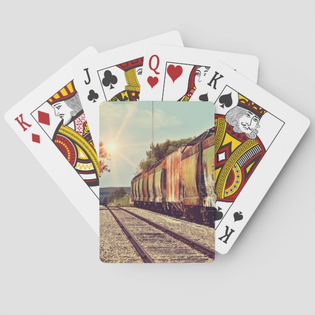 Jeu De Cartes Cartes de jeu orientées de chemin de fer (dos)