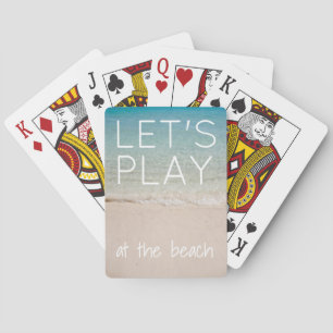 Jeu De Cartes Cartes de jeu orientées de plage avec la citation