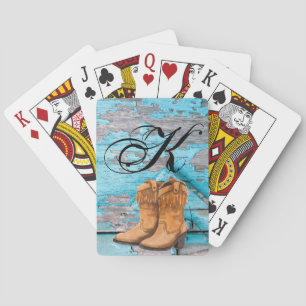 Jeu De Cartes Cartes de jeu personnalisées Bleu Bois Grange Port