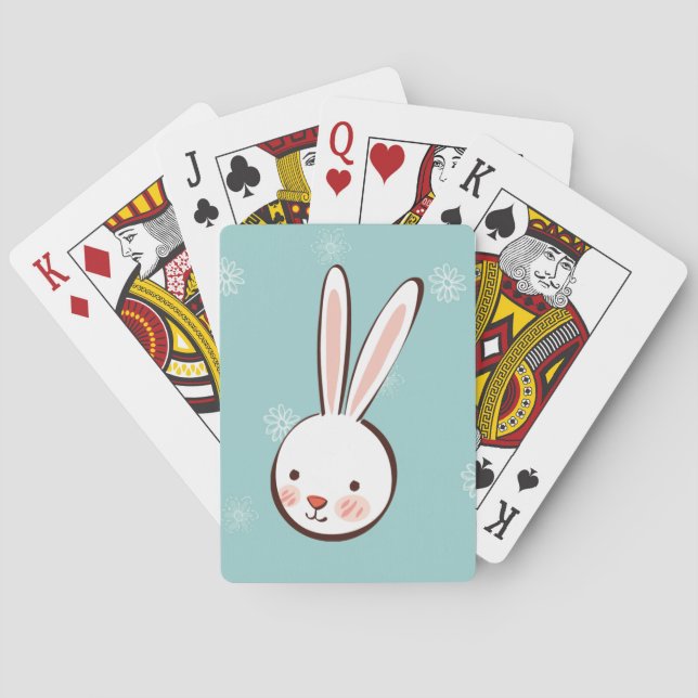 Jeu De Cartes Cartes de jeu personnalisées Bunny de Pâques (dos)