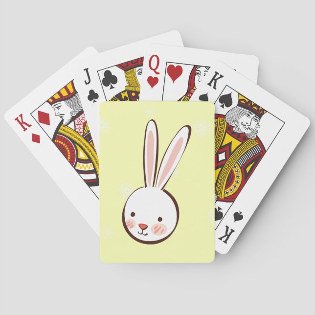 Jeu De Cartes Cartes de jeu personnalisées Bunny de Pâques (dos)