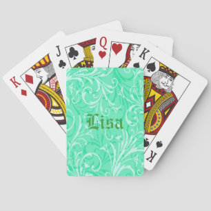 Jeu De Cartes Cartes de jeu personnalisées Green Mint