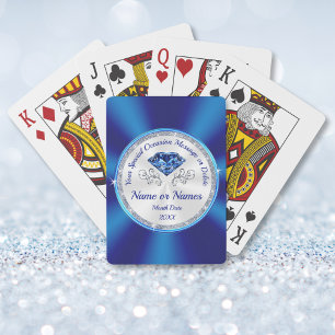 Jeu De Cartes Cartes de jeu personnalisées, magnifique saphir