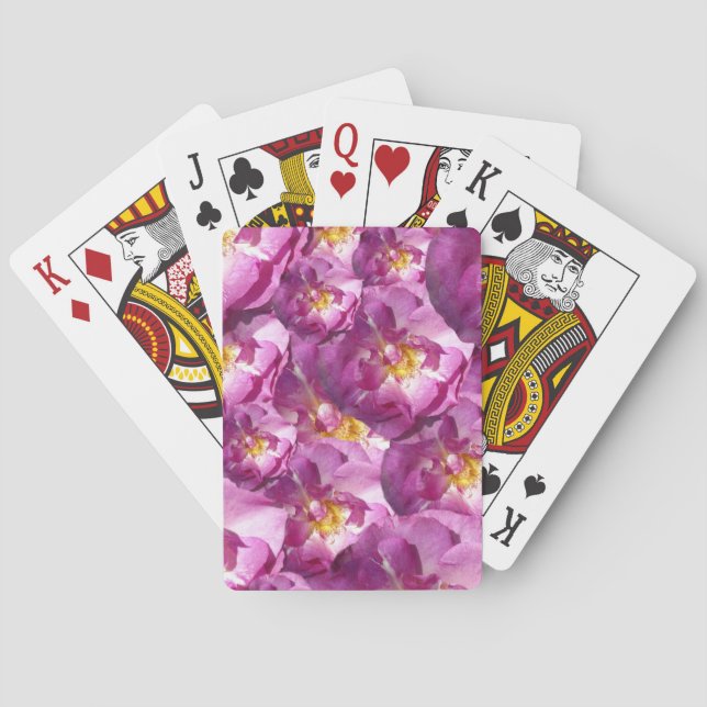 Jeu De Cartes Cartes de jeu photo Roses roses (dos)