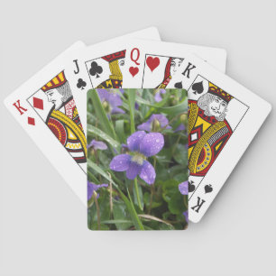 Jeu De Cartes Cartes de jeu pluvieuses de violettes