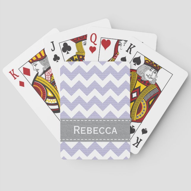 Jeu De Cartes Cartes de jeu Purple Chevron Bicycle® (dos)