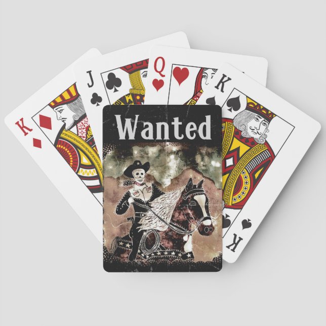 Jeu De Cartes Cartes de jeu Recherchées de cowboy (dos)
