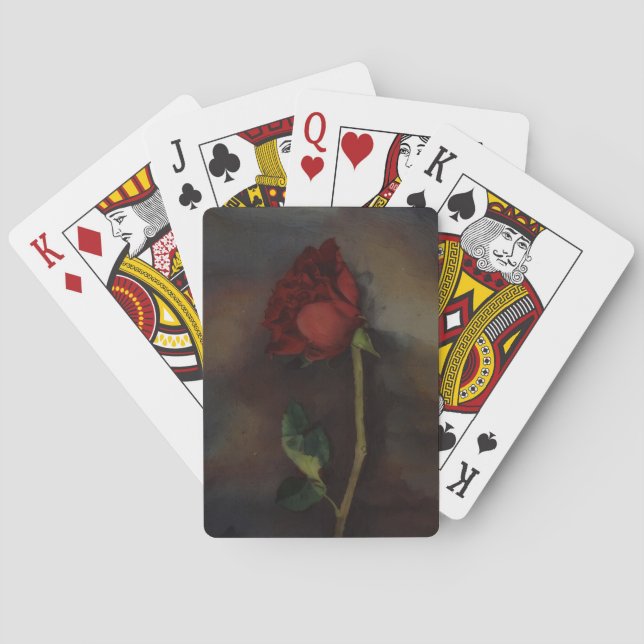 Jeu De Cartes Cartes de jeu Red Rose Art (dos)