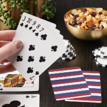 Cartes de jeu rouge blanc et bleu