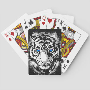 Jeu De Cartes Cartes de jeu Tiger Head - Tiger Blanc Visage