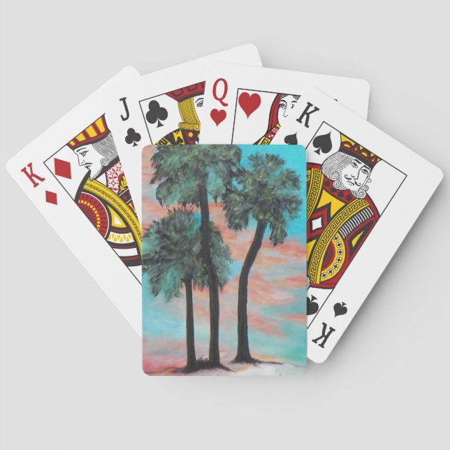 Jeu De Cartes Cartes de jeu TROPICALES du COUCHER DU SOLEIL II (dos)