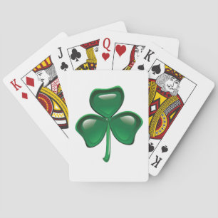 Jeu De Cartes Cartes de jeu vertes de shamrock
