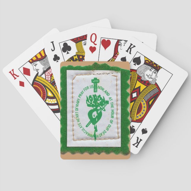 Jeu De Cartes Cartes De Jeu Vertes Scapulaires (dos)