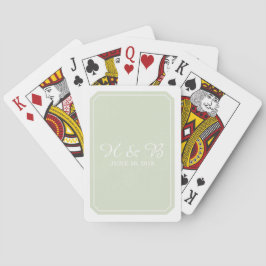 Jeu De Cartes Cartes De Jeu Vertes Simplement Élégantes