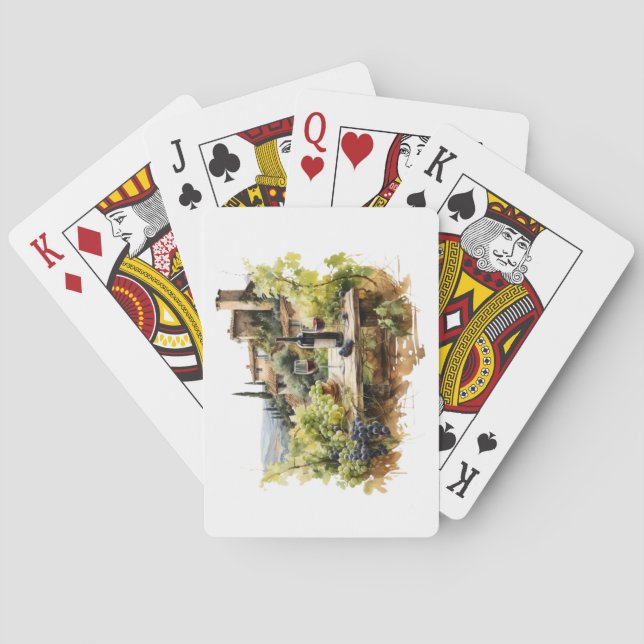 Jeu De Cartes Cartes De Jeu Vignoble Italienne (dos)