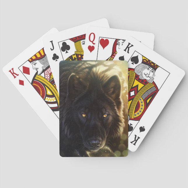 Jeu De Cartes Cartes de jeu Wolf Noir (dos)