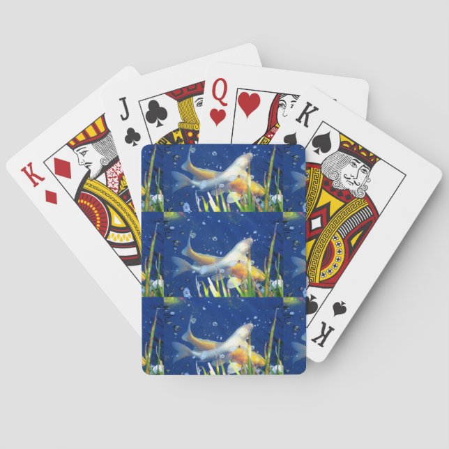 Jeu De Cartes cartes de koi japonais (dos)