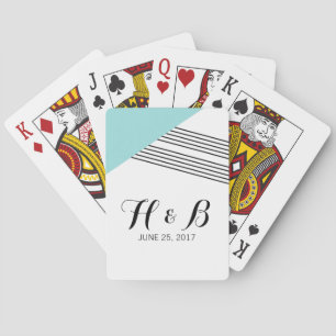 Jeu De Cartes Cartes de lecture à bande géométrique turquoise
