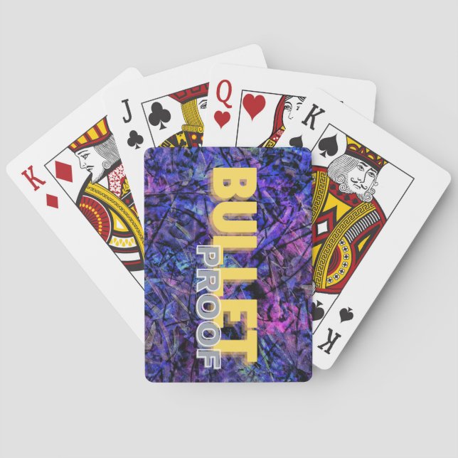 Jeu De Cartes Cartes de lecture à l'épreuve des balles (dos)