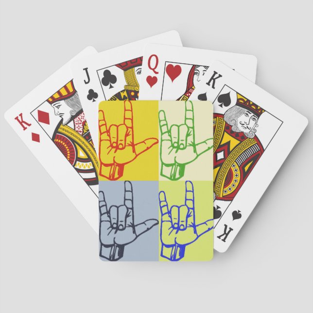 Jeu De Cartes Cartes de lecture ASL Pop Art (dos)