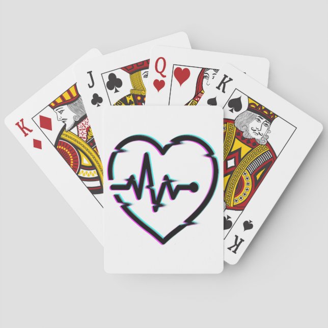 Jeu De Cartes Cartes de lecture Coeur (dos)