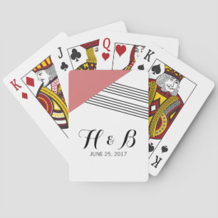 Jeu De Cartes Cartes de lecture de bandes géométriques rouges
