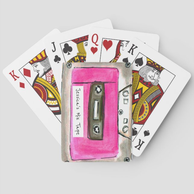 Jeu De Cartes Cartes de lecture de cassettes rétro personnalisée (dos)